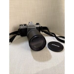 Pentax Asahi K1000 SLR 35mm Film Camera JC Penny 80-200mm Tele-Converter Lens
